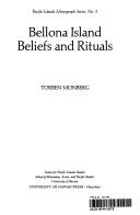 Front cover of Bellona Island beliefs and rituals by Torben Monberg