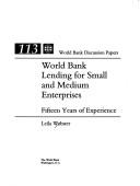 Front cover of World Bank lending for small and medium enterprises by Leila Webster