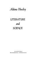 Front cover of Literature and science by Aldous Huxley
