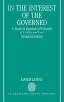 Front cover of In the interest of the governed by David Lyons