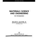Cover of Materials science and engineering by William D. Callister