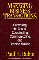 Cover of Managing Business Transactions by Paul H. Rubin