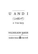Cover of U and I by Nicholson Baker