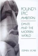 Cover of Pound's epic ambition by Stephen Sicari