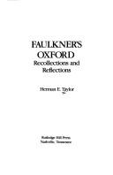 Cover of Faulkner's Oxford by Herman E. Taylor