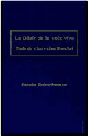 Front cover of Le désir de la voix vive by Franc̜oise Coulont-Henderson