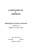Front cover of A signature on a portrait by Michael L. Levin