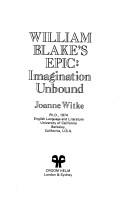 Cover of William Blake's epic by Joanne Witke
