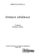 Cover of Ethique générale by Joseph de Finance