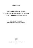 Front cover of Trigonometrisch-astronomisches Rechnen kurz vor Copernicus by Armin Gerl