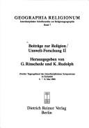 Front cover of Beiträge zur Religion by Kurt Rudolph