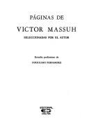 Front cover of Páginas de Víctor Massuh by Víctor Massuh