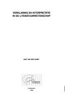 Front cover of Verklaring en interpretatie in de literatuurwetenschap by Jaap van der Harst