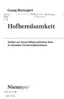 Cover of Hofberedsamkeit by G. Braungart