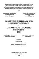 Cover of Computers in literary and linguistic research by Association for Literary and Linguistic Computing. International Conference