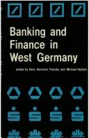 Front cover of Banking and finance in West Germany by Hans-Hermann Francke