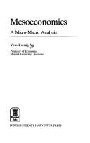 Front cover of Mesoeconomics by Yew-Kwang Ng