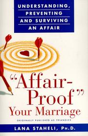 Front cover of Affair-Proof Your Marriage by Lana Staheli