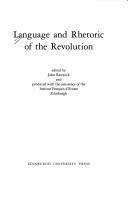 Cover of Language and rhetoric of the Revolution by John Renwick