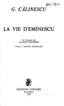 Front cover of Viața lui Mihai Eminescu by Călinescu, George
