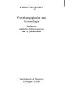 Front cover of Vorsehungsglaube und Kosmologie by Kaspar von Greyerz