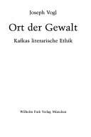 Cover of Ort der Gewalt by Joseph Vogl