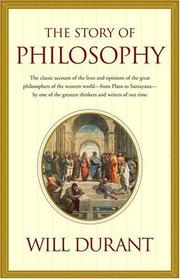 Front cover of The Story of Philosophy by Will Durant