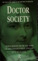 Front cover of Doctor of society by Roy Sydney Porter