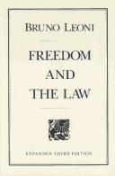 Cover of Freedom and the law by Bruno Leoni