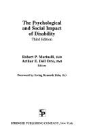Front cover of The Psychological and social impact of disability by Arthur E. Dell Orto