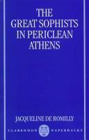 Cover of The great Sophists in Periclean Athens by Jacqueline de Romilly