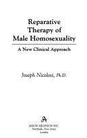 Cover of Reparative therapy of male homosexuality by Joseph Nicolosi