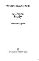 Cover of Patrick Kavanagh by Antoinette Quinn