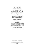 Front cover of America in theory by Denis Donoghue