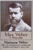 Cover of Max Weber by Marianne Weber