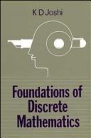 Front cover of Foundations of discrete mathematics by K. D. Joshi