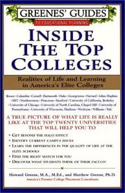 Front cover of Inside the top colleges : realities of life and learning in America's elite colleges : based on a groundbreaking survey of more than 4,000 undergradutes by Howard Greene