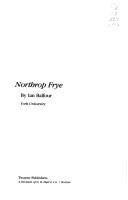 Cover of Northrop Frye by Ian Balfour