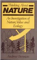 Cover of Thinking about nature by Andrew Brennan