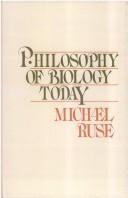 Front cover of Philosophy of biology today by Michael Ruse