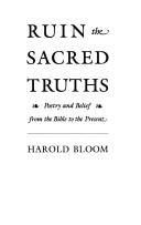 Front cover of Ruin the sacred truths by Harold Bloom