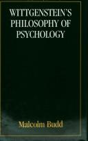Front cover of Wittgenstein's philosophy of psychology by Malcolm Budd