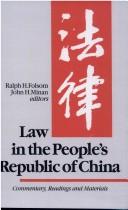 Cover of Law in the People's Republic of China by Ralph Haughwout Folsom