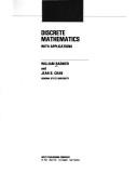 Cover of Discrete mathematics with applications by William Barnier