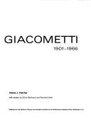 Front cover of Alberto Giacometti, 1901-1966 by Valerie J. Fletcher