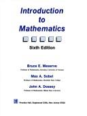 Cover of Introduction to mathematics by Bruce Elwyn Meserve