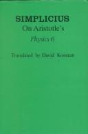 Cover of Simplicius on Aristotle's Physics 6 by Simplicius of Cilicia