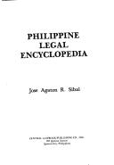 Front cover of Philippine legal encyclopedia by Jose Agaton R. Sibal