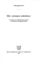 Cover of Die cronaca calcistica by Wolfgang Schweickard