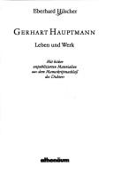 Cover of Gerhart Hauptmann by Eberhard Hilscher